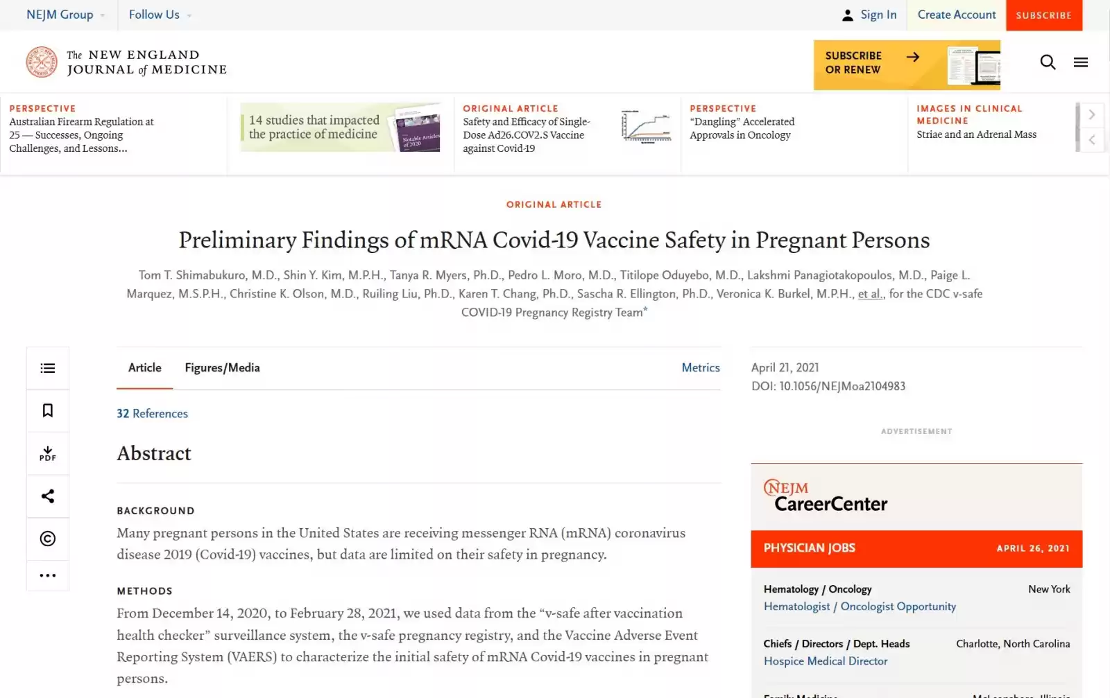 Wstępne ustalenia dotyczące bezpieczeństwa szczepionki mRNA Covid-19 u kobiet w ciąży