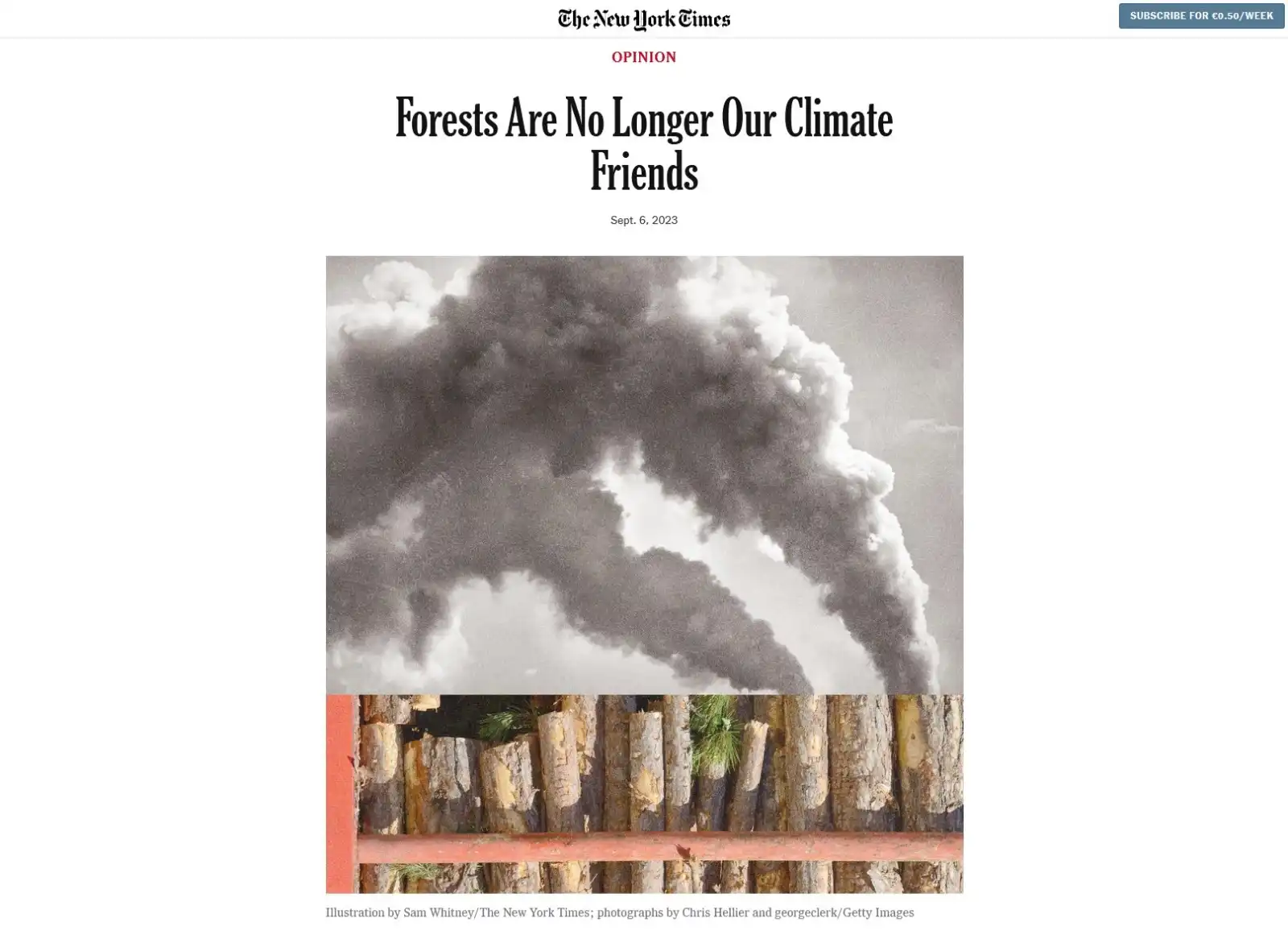 Lasy nie są już naszymi klimatycznymi przyjaciółmi