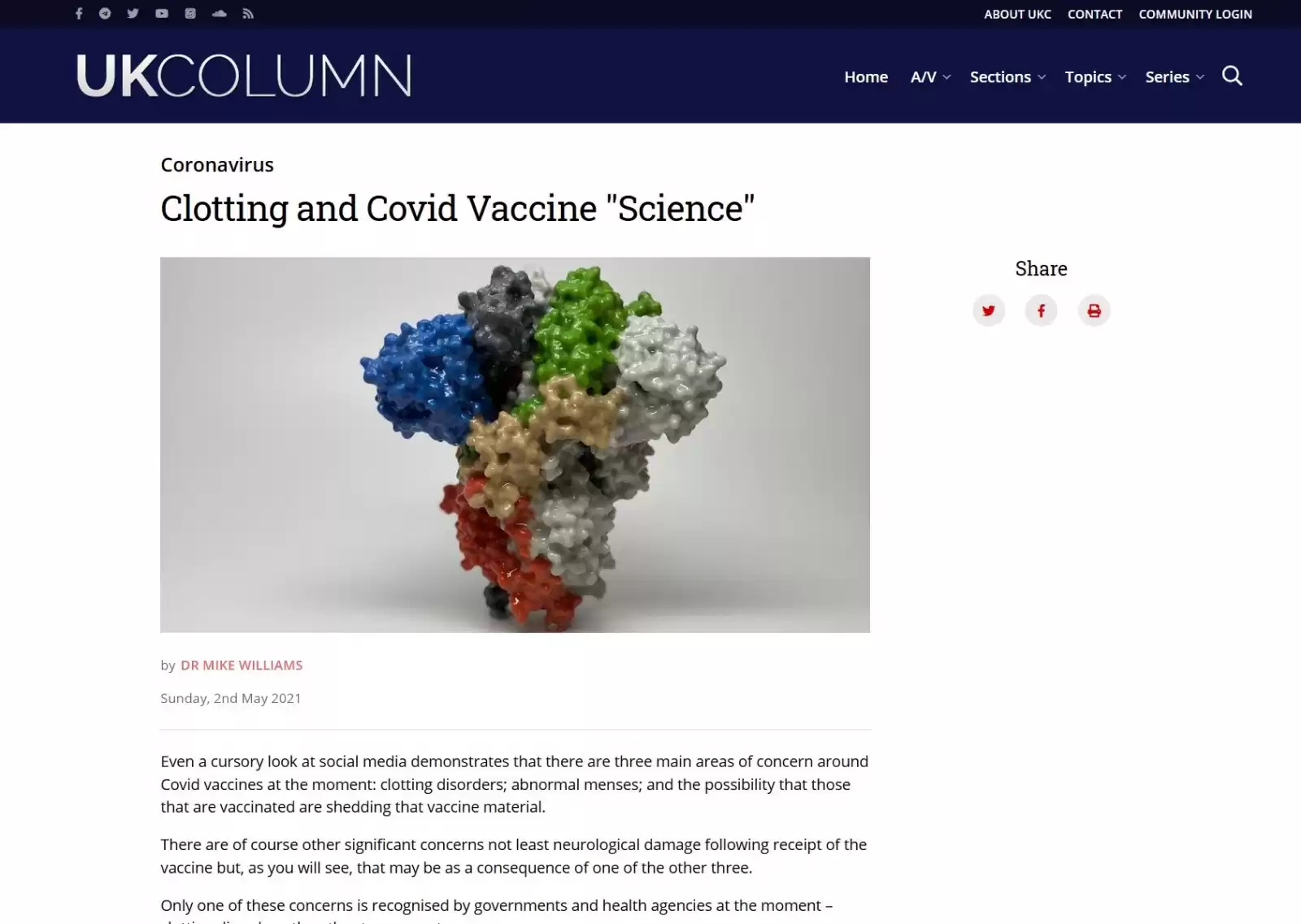 Zakrzepy i szczepionki przeciw Covid a Nauka